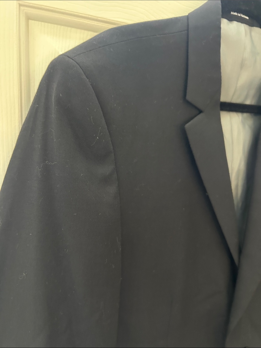 Pronto Uomo 46R Black Wool Blend Sport Coat Blazer 85% Wool Classic Two Button - Picture 2 of 7